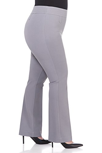 Image of Rekucci Curvy Woman Secret Figure Knit Bootcut Plus Size Pant w /Tummy Control
