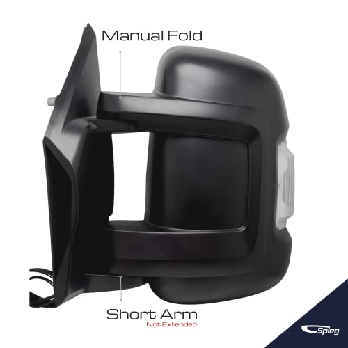 Spieg Ch1320376 Driver Side Mirror Replacement For Ram Promaster 1500 2500 3500 2014-2019 Power Heated W/Turn Signal Light Left (Lh) #TOP2