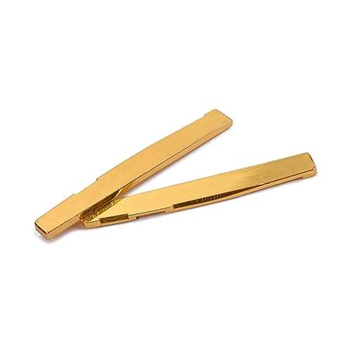 GOOHOCHY 2PCS Brass Gold Plated Guitar Bridge Saddle Premium Acoustic Guitar Accessories for Enhanced Tone and Clarity