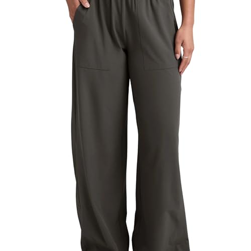 Beyond Yoga Womens Stretch Woven Wide Leg Pants