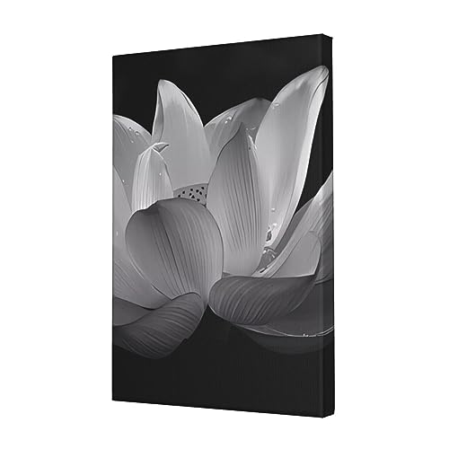 Toile murale lotus noir et blanc pour sublimer la chambre et le salon