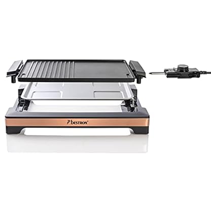 Bestron ABBQ2000CO Tischgrill, Metall, Schwarz/Kupfer – Bild 3