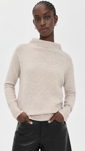 Vince Women's Boiled Cashmere Funnel Neck Pullover2