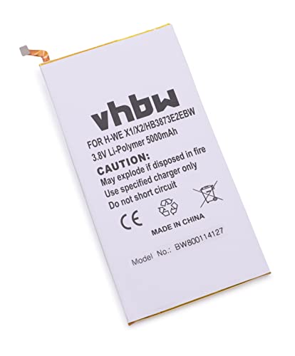 vhbw Batterie Compatible avec Huawei Mediapad X1 7.0 3G, X1 7.0 LTE, 7D-503LT, X1 7.0, 7D-501L, 7D-501U Tablette Pad (5000mAh, 3,8V, Li-polymère)