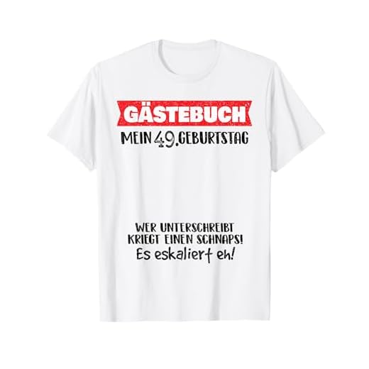 Divertido libro de visitas 49 años cumpleaños Camiseta