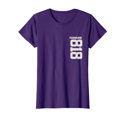 Vintage Forever 818 California Area Code 818 T-Shirt, Women, Purple, Medium