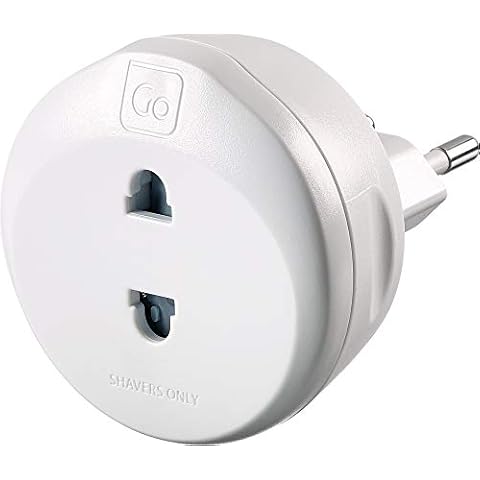 Go Travel EU Electric Shaver Razor Adaptor Toothbrush Plug Socket Converter 2 To 3 Pin (Adapter ref 539) Cover