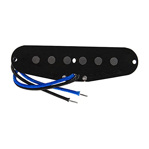 Oripure Vintage Alnico 5 Staggered Single Coil Pickups Guitar Middle Pickup White Cover #TOP2