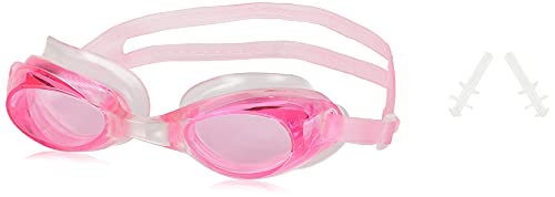 Image of I-SWIM LADIES COSTUME IS-103 NAVY /RED LINES SIZE 2XL WITH GOGGLES SILICON JOINTLESS WITH BOX PINK