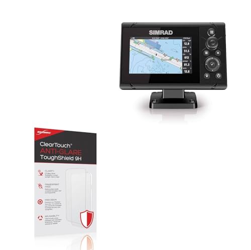 BoxWave Screen Protector Compatible with Simrad Chartplotter (5 in) - ClearTouch Anti-Glare ToughShield 9H (2-Pack), Anti-Glare 9H Tough Flexible Film Screen Protector