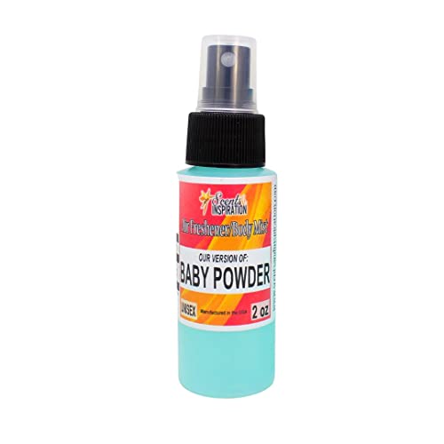 Scents & Inspiration Baby Powder Air Freshener/Body Mist Unisex Fragrances | Travel Size | Body Fragrance for Men & Women| 2 Fl. Oz