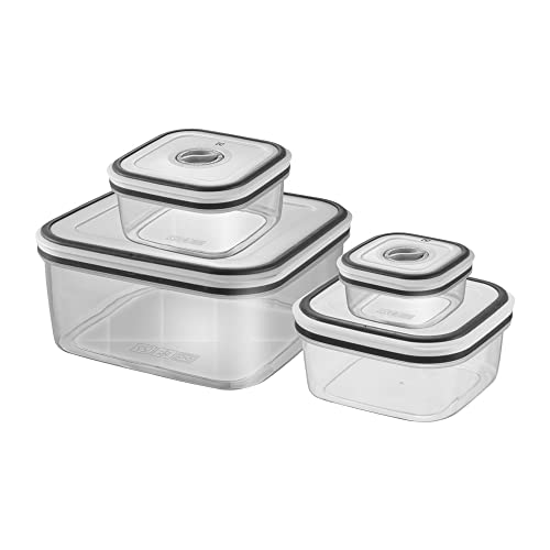 Kit com 4 unidades de potes hermetico plastico