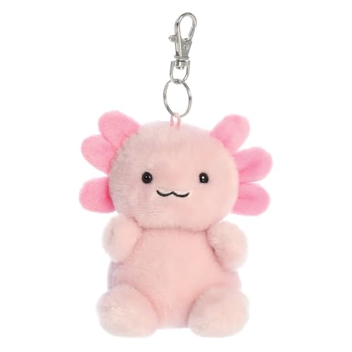 AURORA 34049, Palm Pals Ax Axolotl Clip-On, 10cm, Soft Toy, Pink AURORA 34049, Palm Pals Ax Axolotl Clip-On, 10cm, Soft Toy, Pink