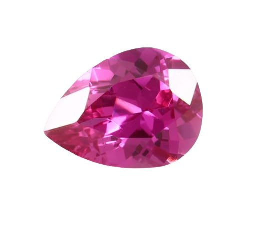Tourmaline naturelle Rubellite taillée en poire, gemme certifiée GH_NAT_11493