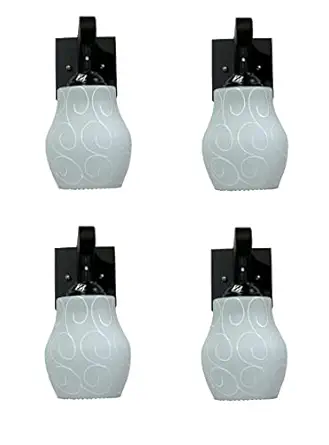 ONECYA ROYAL FANCY Round Wooden Wall Light/Wall Hanging Lamp for Bedroom, Pendant Light Indoor and Outdoor Electric (Pack of 4) Downcya0128