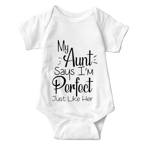 listery My Aunt Says I'M Perfect Baby Bodysuit Aunties Bestie Baby Clothes I Love My Auntie Newborn Infant