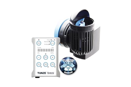TUNZE Strömungspumpe Turbelle nanostream 6040 I Pumpe für 3D einstellbare Strömung I Propellerpumpe mit Magnet Holder & Silence Klemme bis 15mm Glasstärke I Wasserpumpe für Salzwasser-Aquarium