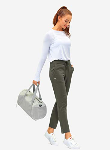 G Gradual Women's Pants with Deep Pockets 7/8 Stretch Sweatpants for Women Athletic, Golf, Lounge, Work (Olive Green, Medium) — view 5