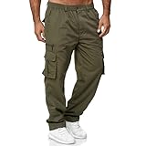 Men Outdoor Cargo Pant Lightweight Tactical Pant Hiking Jogger Classic Fit Multi Pockets XXL