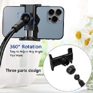 Image of Universal Mobile Phone Holder & Tablet Holder with 360 Rotation Cell Phone Holder, Mobile Phone Stand, Lazy Bracket, Flexible Long Arms Clip Mount for All Smartphone