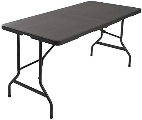 Iceberg IndestrucTable TOO Bi-Fold Folding Table, Indoor/Outdoor, Commercial Grade, Charcoal, 60” W x 30” D x 29” H