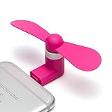 Phone Fan,Portable Cell Phone Fan Compatible for Mini Fan for iPhone 6/6 Plus,7/7 Plus,8/8 Plus, ipad (Pink) (W13