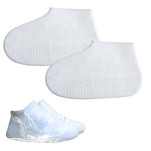 Cubre Zapatos de Silicona Impermeables y Antideslizantes, Protector de Calzado Reutilizable y Lavable para Lluvia y Nieve, Cubre Zapatos Lluvia Hombres y Mujeres, Fácil de Transportar y Guardar