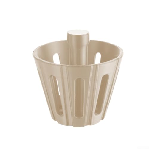 Honseadek Cono de prensa de papel de filtro para cafeteras B75, para material de ácido poliláctico, diseño acanalado para un ajuste seguro, centro hueco para elaboración creativa (blanco)