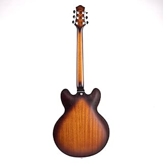 EART Guitare électrique semi-creuse – 6 cordes – Style 335 – Col en érable – Couleur Sunburst - Les Beatles, Paul McCartney, John Lennon, RIngo Starr, George Harrison EART Guitare électrique semi-creuse - 6 cordes - Style 335 - Col en érable - Couleur Sunburst – Image 2