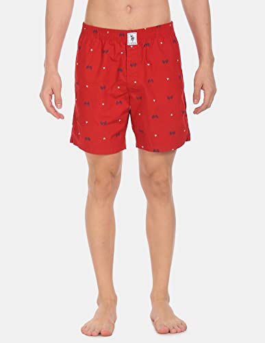 Image of U.S. Polo ASSN. Men's Comfort Fit Print Cotton I663 Boxers (Pack of 1)