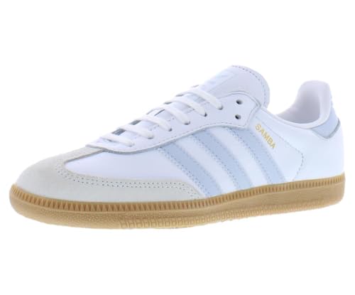 Image of adidas Samba OG Big Kid (White Halo Blue Gum, 6.5)