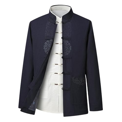 Manteau Hanfu Tang homme : veste chinoise manches longues pour le printemps