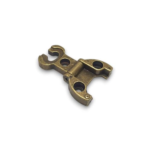 BricoShopping Par de bisagras para puerta de muebles antiguos de madera y armarios en estilo clásico para sala de estar o dormitorio arte povera pesadas de golpe bisagras envejecidas anticuadas