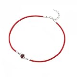 Générique Anklet Femmes Argent Corde Rouge Grenade Ancient Fengsen Series Recruit Peach Blossom Small Transfer Beads (Photo Color b)