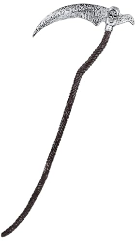 Servllcell Grim Reaper Scythe Prop Plastic Grim Reaper Staff Costume Accessories Faux Scythe Blade Halloween Dress Up Party