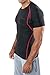 DEVOPS 3 Pack Men's Cool Dry Short Sleeve Compression Shirts, Sports Baselayer T-Shirts Tops, Athletic Workout Shirt (Large, Black/Black/Black)