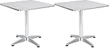 BTEXPERT Set of 2 Square Tables