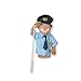 Melissa & Doug Police Officer Puppet (Cyrus ‘Cy’ Wren) with Detachable Wooden Rod