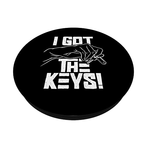 I Got The Keys Homeowner Home Landlord House PopSockets Swappable PopGrip, Black - Image 2