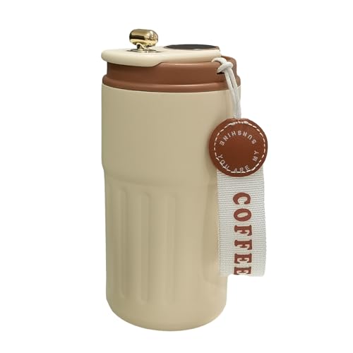 JWDREAMWAY 15 oz Stainless Steel Coffee Mug,Vacuum Insulated Tumbler with temperature display,Coffee Thermos Outdoor,Camping Mug with Leak-Proof Lid,Portable Cups for Keep Hot/Ice,Mother's day gift