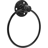 Angoily Toallero Soporte de Pared de Aro de Hierro Negro Estilo Industrial...