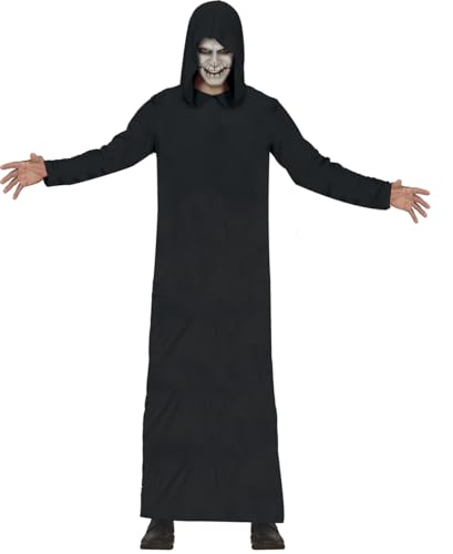 FIESTAS GUIRCA | Disfraz de Monje Oscuro (52-54/L) - Túnica con Capucha para Adultos Unisex - Ideal para Halloween, Carnaval y Fiestas de Disfraces de Terror y Misterio - Negro