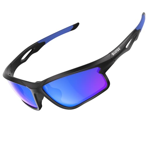 suoso Polarized Sports Sunglasses Men: Running Sunglasses Women Wrap Around