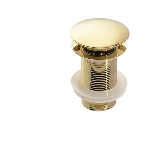 Desagüe Emergente para Lavabo Tapón emergente for Fregadero de baño, desagüe en Oro Cepillado, Negro Mate, Blanco, Rosa, Dorado, Accesorios for Lavabo cromados(Light Gold no Hole)