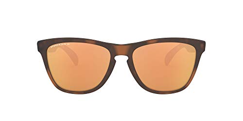 Oakley OO9013 Frogskins Square Sunglasses, Matte Brown Tortoise Prizm Rose Gold Polarized, 55 mm