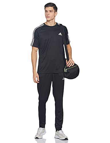 Image of adidas Men Polyester Striped Fitted T-Shirt