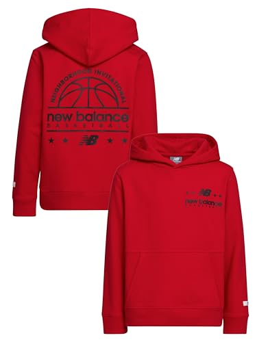 New Balance Boys Graphic Hoodie, Cotton Blend Fleece Sweatshirt, Sizes 4-16 - image 8
