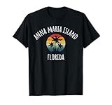 anna maria island florida palma retro design maglietta