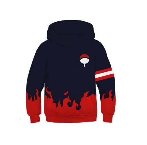 Anime Hoodie Garçons Filles Hoodies Impression 3D Naruto Sweat Sasuke Kakashi Automne Hiver Hoodies Pulls Akatsuki,10,10 Ans Cover
