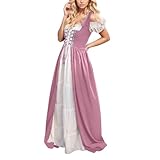 OPHPY Adult Halloween Costumes Woman, Medieval Costume Women Retro Renaissance Dress Sexy Off Shoulder Corset Dress with Sleeves Vintage Princess Ball Gowns